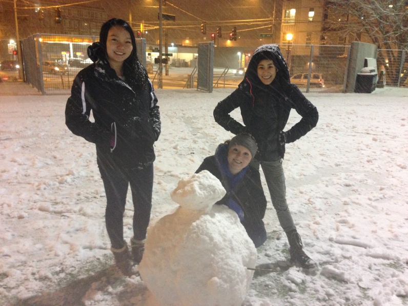 This here is the second snowman; I think Aimee named it Sam.